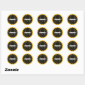 Sticker Rond Monogramme Scolo & Gold (Feuille)