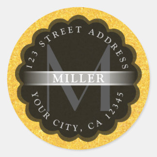 Sticker Rond Monogramme Scolo & Gold