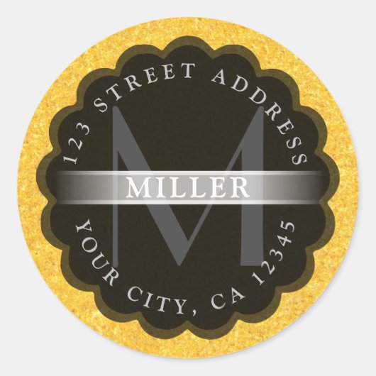 Sticker Rond Monogramme Scolo & Gold (Devant)