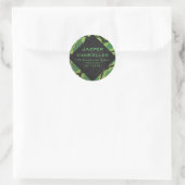 Sticker Rond Monogramme Serpent vert et noir (Sac)