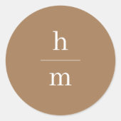Sticker Rond Monogramme simple (Devant)