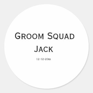 Sticker Rond monogramme simple personnalisé ajoutez votre nom m