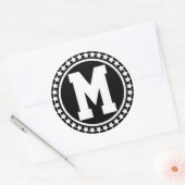 Sticker Rond Monogramme Superstar noir (Enveloppe)