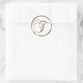 Sticker Rond Monogramme T Faux Bronze (Sac)