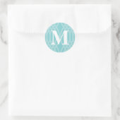 Sticker Rond Monogramme tissé orné - Lettre M (Sac)