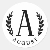 Sticker Rond Monogramme Unisex (Devant)