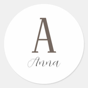 Sticker Rond Monogramme Vibe d'automne