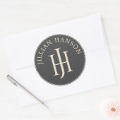 Sticker Rond Monogramme vintage (Enveloppe)