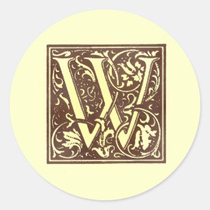 Sticker Rond Monogramme vintage W