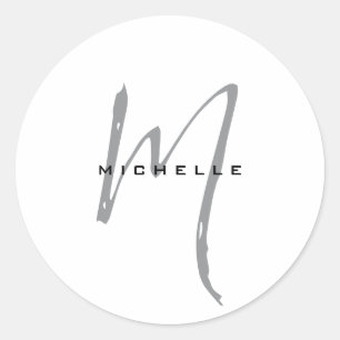 Sticker Rond Monogramme Votre Nom Cadeau Spécial Bien-Aimé Ceux