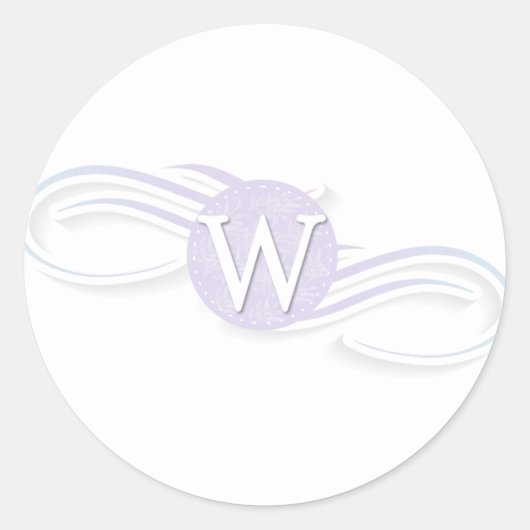 Sticker Rond Monogramme W (Devant)