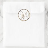 Sticker Rond Monogramme W Faux Bronze (Sac)