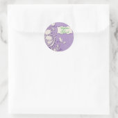 Sticker Rond Monogramme Whimsical Bird (Sac)