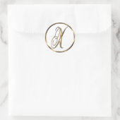 Sticker Rond Monogramme X Faux Bronze (Sac)