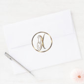 Sticker Rond Monogramme X Faux Bronze (Enveloppe)