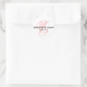 Sticker Rond Monogramme Z Enregistrer l'autocollant Mariage de  (Sac)