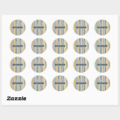 Sticker Rond monogrammed, nom, (Feuille)