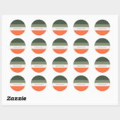 Sticker Rond monogrammed, nom, (Feuille)
