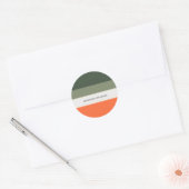 Sticker Rond monogrammed, nom, (Enveloppe)