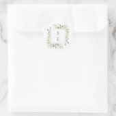 Sticker Rond Monogrammes Initiales Verdure Mariage Or moderne (Sac)