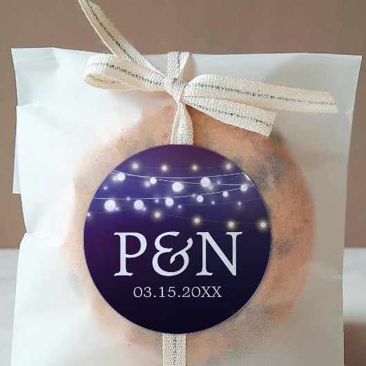 Sticker Rond Monogrammes Mariages du soir