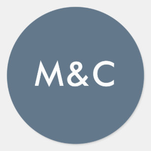 Sticker Rond Monostickers mariage bleu foncé
