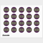 Sticker Rond Monostickers Pois Merlot (Feuille)