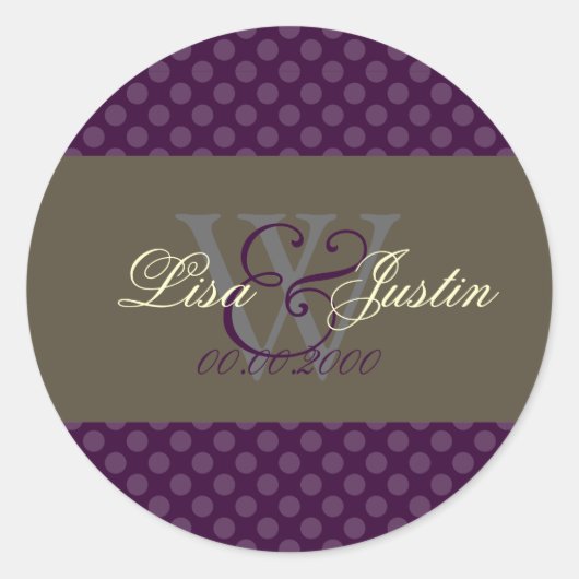 Sticker Rond Monostickers Pois Merlot (Devant)