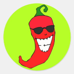 Sticker Rond Monsieur frais Red-hot Pepper