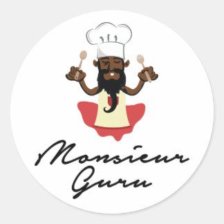 Sticker Rond Monsieur Guru