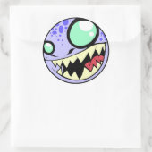 Sticker Rond Monster bleu (Sac)