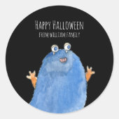 Sticker Rond Monster Candy Happy Halloween (Devant)