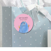 Sticker Rond Monster Candy Happy Halloween