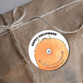 Sticker Rond Monster Candy Happy Halloween