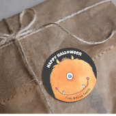 Sticker Rond Monster Candy Happy Halloween