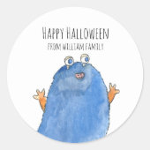 Sticker Rond Monster Candy Happy Halloween (Devant)