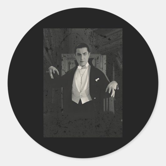 Sticker Rond Monster de film d'horreur Halloween comte Dracula (Devant)