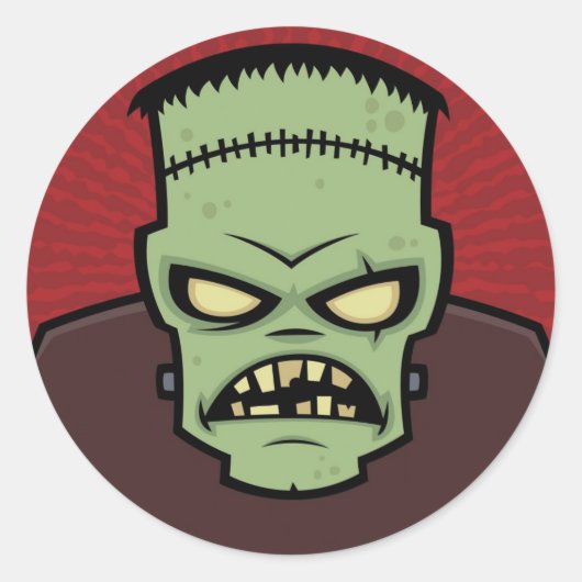 Sticker Rond Monster Frankenstein (Devant)