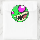 Sticker Rond Monster Green (Sac)