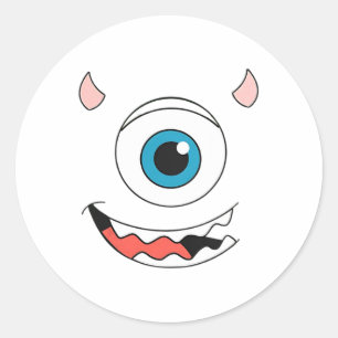Sticker Rond Monster Halloween Costume Monstres Université Fami