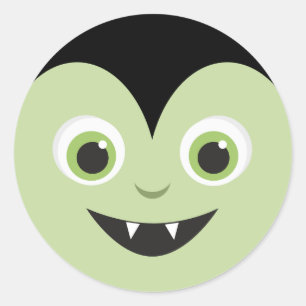 Sticker Rond Monster Mash   Vampire Halloween