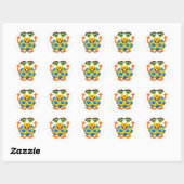 Sticker Rond Monster Party (Feuille)