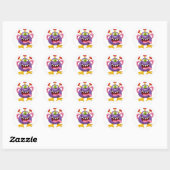 Sticker Rond Monster Party (Feuille)