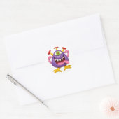 Sticker Rond Monster Party (Enveloppe)