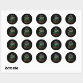 Sticker Rond Monster Truck T Crew Family Matching Birthday Part (Feuille)