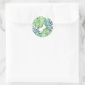 Sticker Rond Monstera Deliciosa Hawaiian Island Tropiques Feuil (Sac)