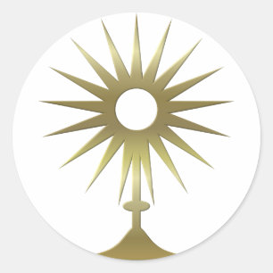 Sticker Rond Monstrance eucharistique