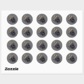 Sticker Rond Monstre courant (Feuille)