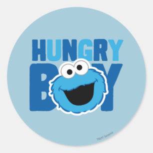 Sticker Rond Monstre de biscuits affamés