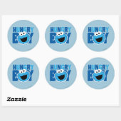 Sticker Rond Monstre de biscuits affamés (Feuille)